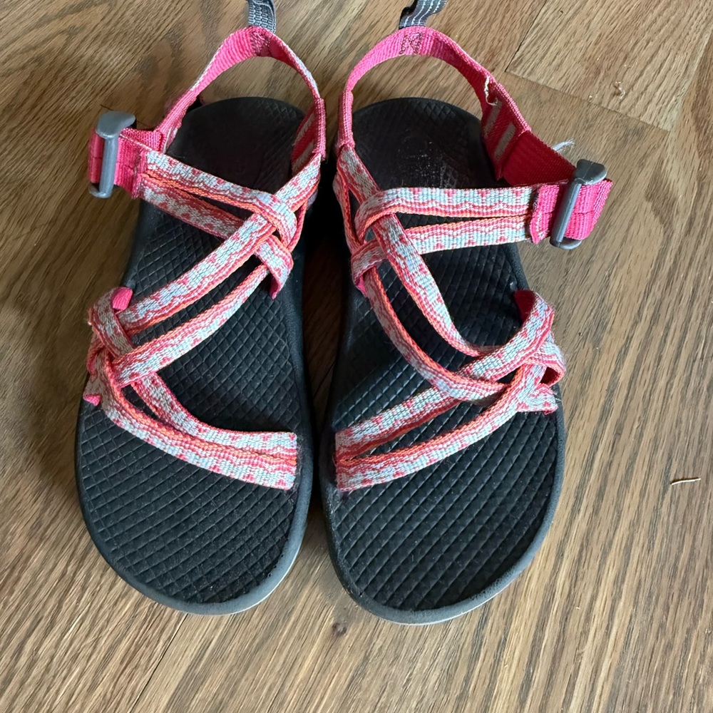 Chaco Pink and Gray Adventure Sandals